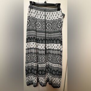 Westport Green and White Patterned Maxi Skirt